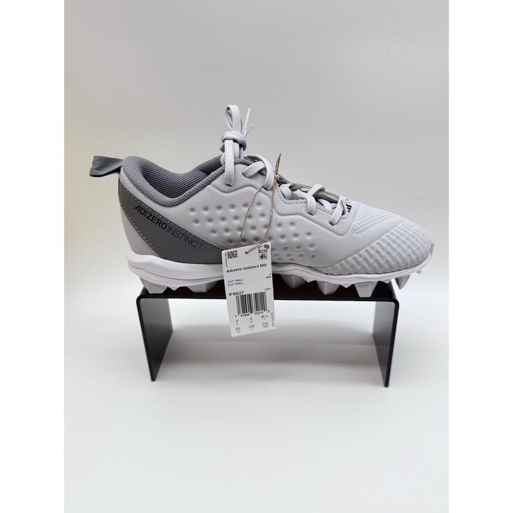 Adidas Adizero Instinct MD Size 4.5US, Softball Cleats, White/Light Grey